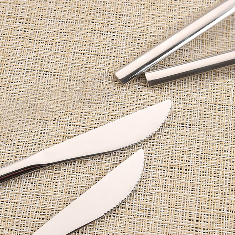VANRA 5.8in 4-Piece Dessert Knives Set Stainless Steel Kids Dinner Knife Appetizer Fruit Snack Serving Knives Small Flatware Set - Image 3